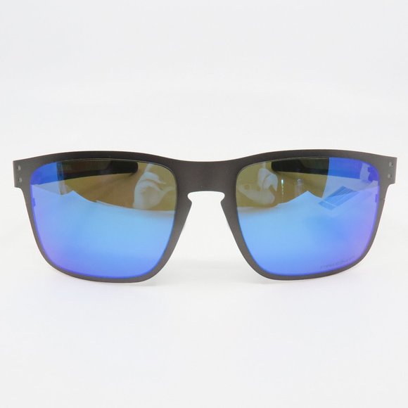 Display Model:  OO4123-0755 Oakley Holbrook Gunmetal Metal Blue Prizm. - Picture 2 of 5